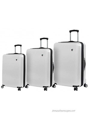 Mia Toro Italy Moda Hardside Spinner Luggage 3 Piece Set White One Size