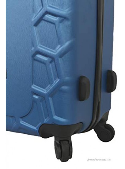 Mia Toro Italy Molded Art Hive Hard Side Spinner Luggage 3 Piece Set Blue One Size