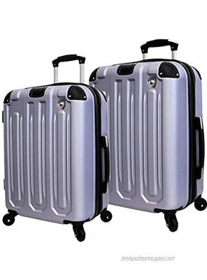 Mia Toro Italy Regale Composite Hardside Spinner Luggage 2pc Set Grey One Size