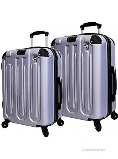 Mia Toro Italy Regale Composite Hardside Spinner Luggage 2pc Set Grey One Size