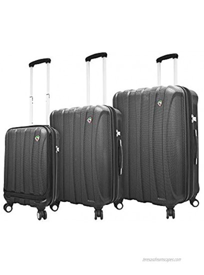 Mia Toro Italy Tasca Fusion Hardside Spinner Luggage 3pc Set  Black One Size
