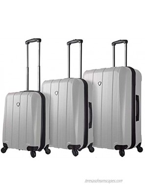 Mia Toro Italy Tosetti Hardside Spinner Luggage 3pc Set White One Size