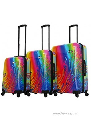 Mia Toro Italy-Vortice Hardside Spinner Luggage 3pc Set Multicolored One Size