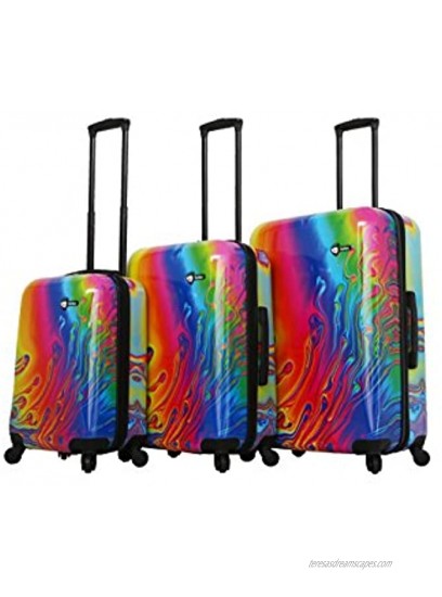 Mia Toro Italy-Vortice Hardside Spinner Luggage 3pc Set Multicolored One Size