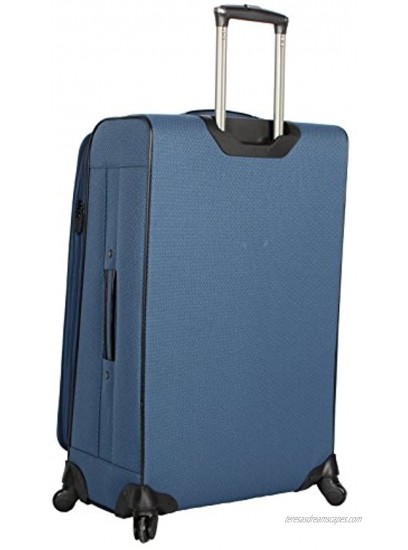 Nicole Miller New York Coralie Collection 4-Piece Luggage Set: 28 24 20 Expandable Spinners and Tote Bag Blue One Size