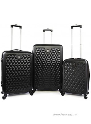 Pacific Coast Signature Pandora Hardside Rolling Luggage Set Black One Size