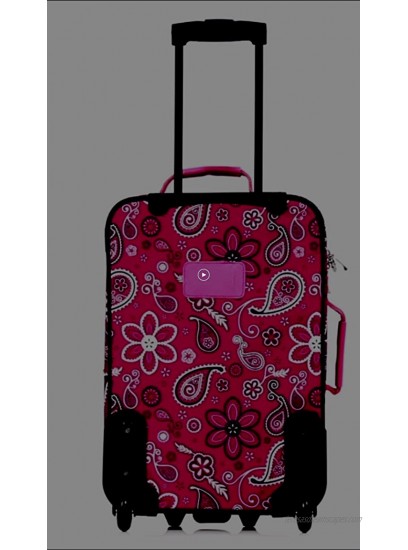 Rockland Reaction 4-Piece Softside Upright Luggage Set Black Icon 14 19 24 28