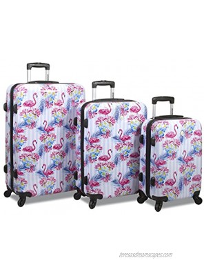 Rolite Flamingo 3-Piece Hardside Spinner Luggage Set