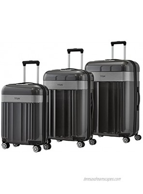TITAN Unisex_Adult Luggage Set Grey Anthrazit 76 cm