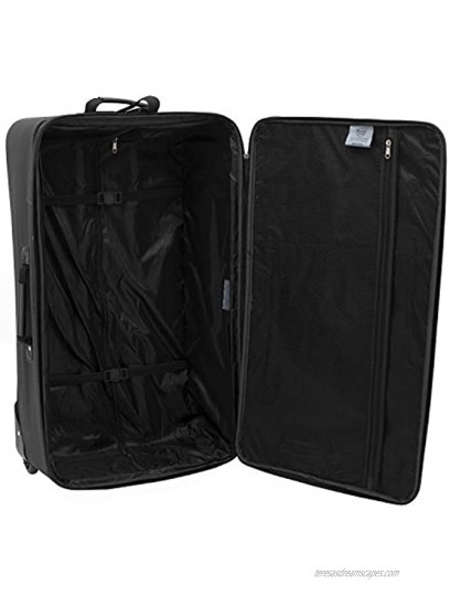 Travelers Club Genova Expandable Luggage Set Black 3 Piece