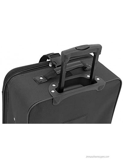 Travelers Club Genova Expandable Luggage Set Black 3 Piece