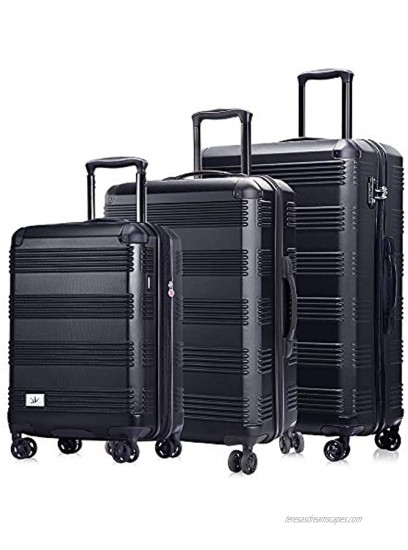 Verdi Luggage Set 3 Piece Lightweight with USB Port Hardside Carry On Suitcase Includes Expandable 20 Inch Carry on 24In TSA-Approved Lock 28In Checked Bag with 8-Wheel Rolling Spinner