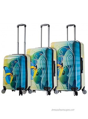 Viaggi Mia Italy Butterfly Hardside Spinner 3pc Set One Size