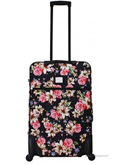 World Traveler 2-Piece Carry-On Expandable Spinner Luggage Set Pineapple Pink One Size