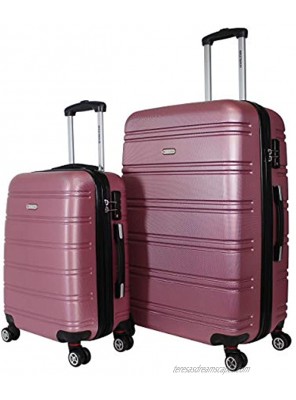 World Traveler Bristol Ii Hardside 2-Piece Spinner Luggage Set-Rose Gold One Size
