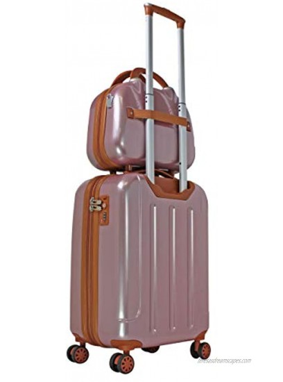 World Traveler Classique Lightweight Spinner 2-Piece Carry-On Luggage Set Rose Gold One Size