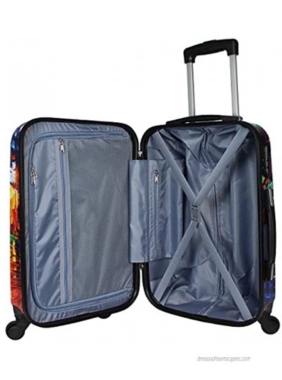 World Traveler Paris Nights Hardside 2-Piece Carry-on Spinner Luggage Set