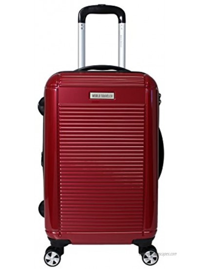 World Traveler Regal 3-piece Hardside Lightweight Spinner Luggage Set-Red One Size