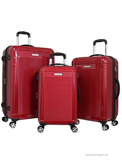 World Traveler Regal 3-piece Hardside Lightweight Spinner Luggage Set-Red One Size