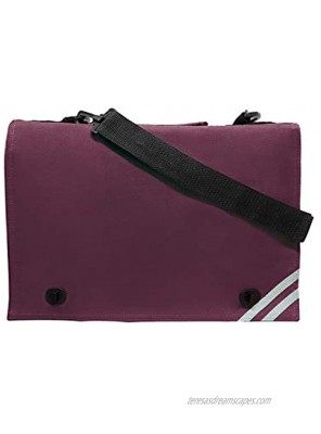 Colorful Kids Boys Girls Briefcase Classic School Book Bag Shoulder Strap-Burgundy