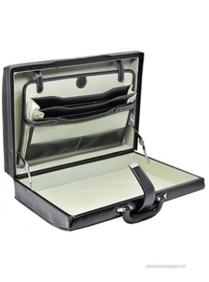 Executive Classic Attache Briefcase Organiser Bag Combination lock HOL9196 Black