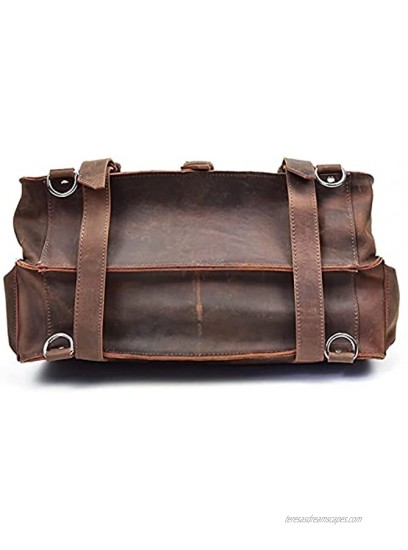 GDYJP Men Thick Genuine Leather Briefcase Laptop Large Capacity Rucksack Multifunctional Shoulder Bag Handbag Messenger Bag Lightweight Carrying Color : A Size : 42 * 32 * 21cm