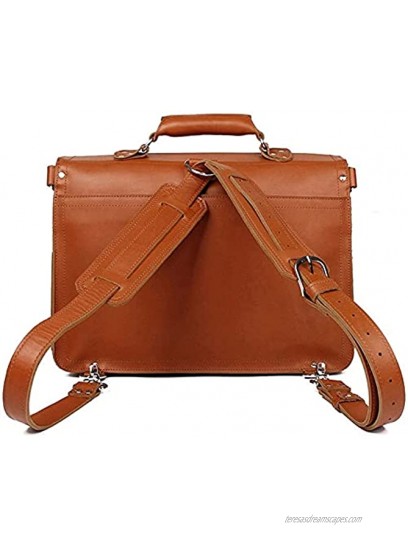 GDYJP Men's Leather Briefcase Laptop Bag Handbag Retro Shoulder Messenger Bags Business Casual Lightweight Waterproof Soft Work Bag For Travel School Color : A Size : 41 * 28 * 16cm
