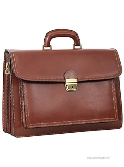 Gusti Jörn Leather Business Bag Plain Office Bag Briefcase Laptop Bag Italian Brown
