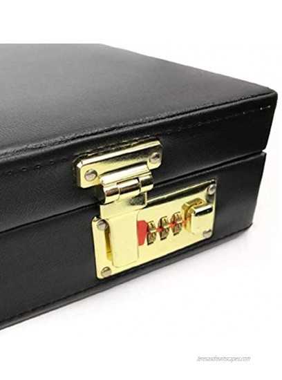 Masonic Regalia MM WM Mason Apron Hard Case Briefcase with Yellow Compass Leather Grand Case