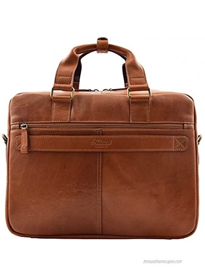 Mens Genuine Leather Tan Briefcase Office Laptop Case Satchel Business Bag HLGL1