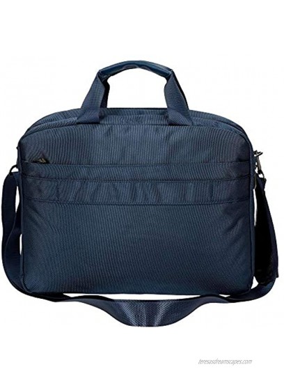 Movom Clark Adaptable Double Compartment Laptop Briefcase Blue 40x30x11 cms Polyester 15,6