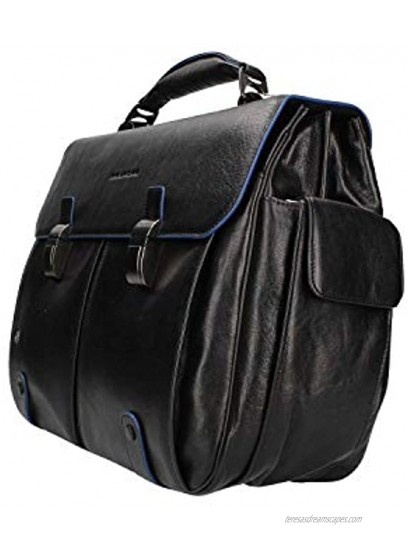 Piquadro Blue Square Briefcase Leather 42 cm Notebook Compartment
