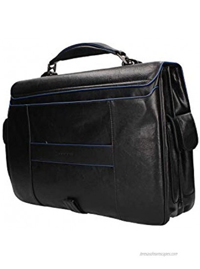 Piquadro Blue Square Briefcase Leather 42 cm Notebook Compartment