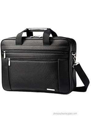 Samsonite Classic Business Two Gusset Briefcase Black Double 15.6-Inch