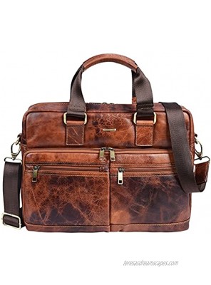 STILORD Vintage Business Bag Leather Vito 11 Liters Colour:Prestige Brown