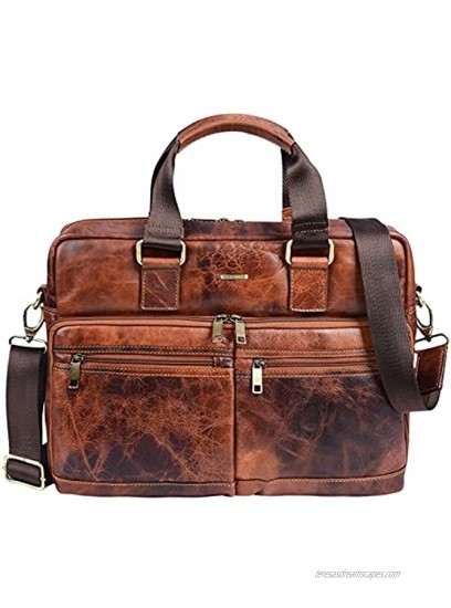 STILORD Vintage Business Bag Leather Vito 11 Liters Colour:Prestige Brown
