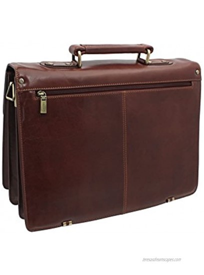 Visconti Tuscan Collection Warwick Leather Briefcase with Grab Handle 01775