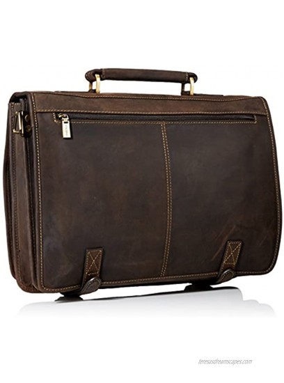 Visconti Visconti Hulk Full Flap Business Twin Compartment Briefcase Brown One Size