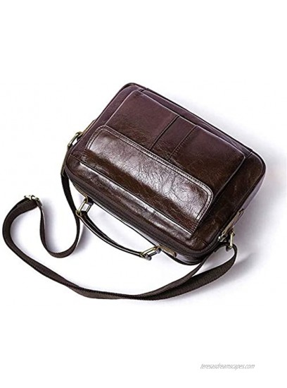 ZOUSHUAIDEDIAN Leather Briefcases for Men,Business Computer Bag Laptop Bag for Men Water Resistance Vintage Travel Messenger Bag-Multifunctional Briefcase,Brown Color : B