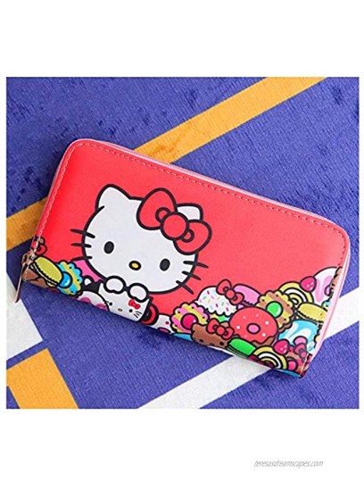 Kerr's Choice Card Holder Wallet Kitty Purse PU Cat Kitty Clutch Cat Wallet Kawaii Wallet Red