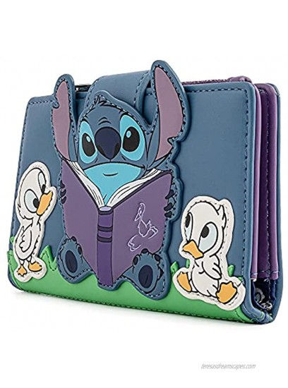 Loungefly Disney Lilo and Stitch Story Time Duckies Flap Wallet