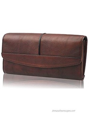 Wallets for Women Large Capacity Leather Clutch Wallet Card Organizer