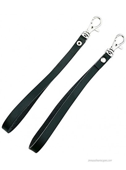 2 pieces Leather Purse Wrist Strap for Wallet Clutch Wristlet Purse Keys Keychain Pouch
