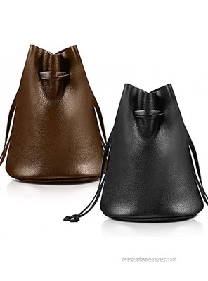 Artificial Leather Drawstring Pouch Coin Bag Medicine Pouch Cellphone Case Cover Pouch Wallet Hand Purse Carry Gadget Bag Christmas Present Bag Halloween Costume Bag
