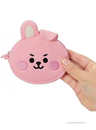 BT21 Baby Series Character Small Coin Purse Pouch ID Card Wallet with Lanyard