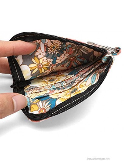 Coin Purse Keychain Change Pouch With Zipper Coin Purse Wallet Card Holder