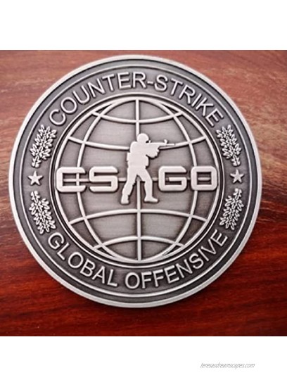CSGO CS GO Counter Strike Design Ten Year Veteran Coin Brooch 10 Years Medal Coin 10 Year Coin Limited Collection Gift