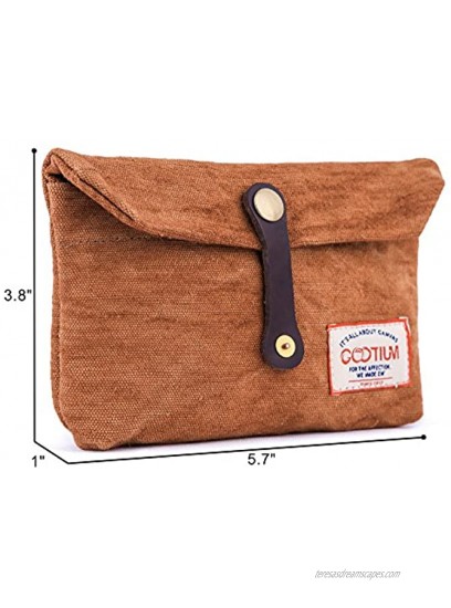 Gootium Small Travel Pouch Vintage Envelope Style Coin Purse Makeup Hand Bag Accessory Organizer Tools Holder