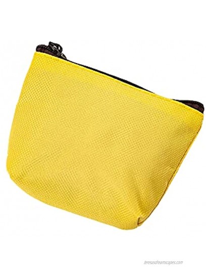 JANEMO Small Coin Purse Pouch Portable Durable Canvas Purse Zipper Change Purse,Used for Storing Small Items,Cosmetics,Change,Necklace,Yellow