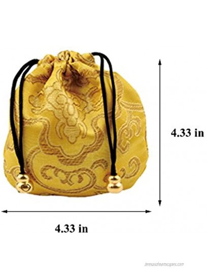 Lzttyee 30Pcs Silk Brocade Embroidered Drawstring Jewelry Pouch Bag Gift Bags Baskets Drawstring Coin Purse Random Color